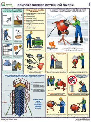 "Безопасность бетонных работ на стройплощадке" 3 листа